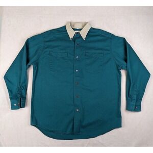 Brassada XL Mens Shirt Western Made In USA Twill Canvas